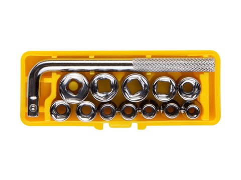 STAYER 13 шт, с воротком, набор торцовых головок (2-26089-H13)