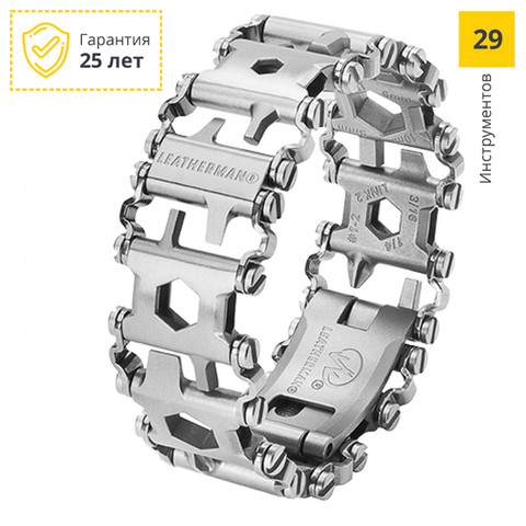 Браслет мультитул Leatherman Tread Metric серебристый (832325)
