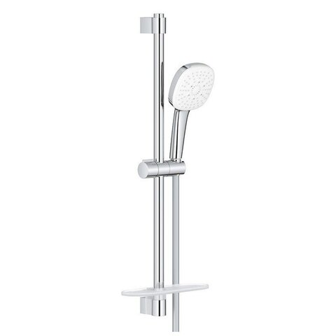 GROHE Tempesta Cube 27576003 Душевой гарнитур, лейка 3 режима, штанга 600 мм, 9,5 л/мин, с полочкой