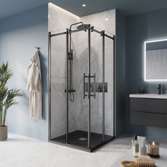 BelBagno Marino MARINO-A-2-100-C-NERO Душевой уголок, 100x100, цвет: чёрный фото