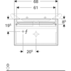 Geberit myDay Y824080000 Тумба под раковину 68x41x43см, белый / Высокоглянцевое покрытие