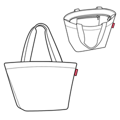 Сумка shopper m twist blue