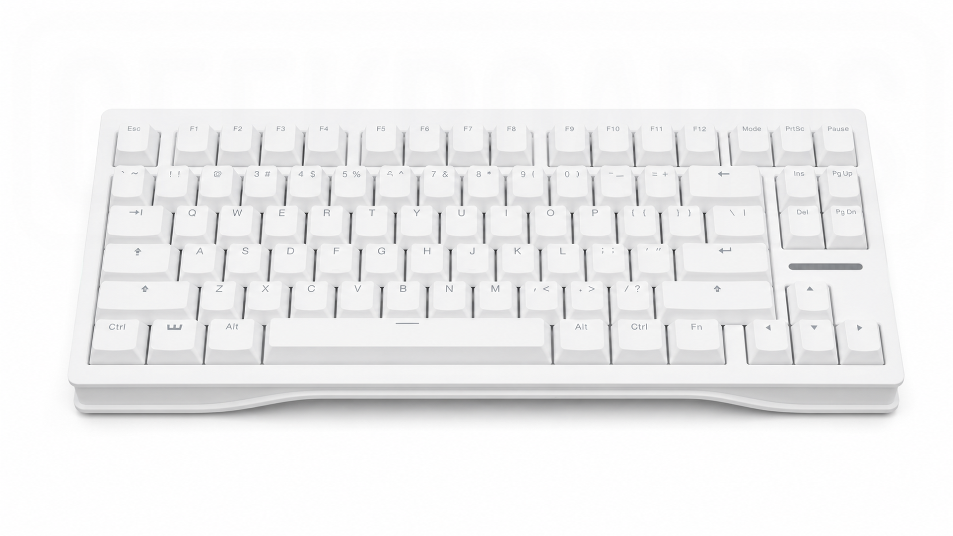 Wooting 80 HE Zinc Alloy White — белая магнитная клавиатура в