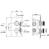 Boheme Cell 135-3-G Смеситель для душа встраиваемый 3-х проходной, цвет: золото