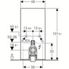 Geberit Monolith Plus 131.201.SI.5 Сантехнический модуль для напольного унитаза