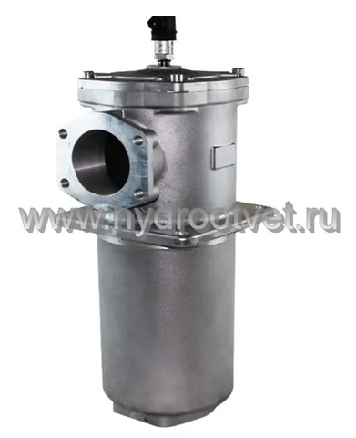 Фото RFBN/HC660DN10C1.X AL - Сливной фильтр гидравлический одинарный модели RF с алюминиевым корпусом тонкость фильтрации 10 мкм, типоразмер 660, вид присоединения: фланец SAE 3