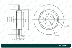 Диск тормозной G-brake  GR-01805