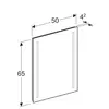 Geberit Option Basic 500.581.00.1 Зеркало с подсветкой, двухсторонняя подсветка, 50x65см