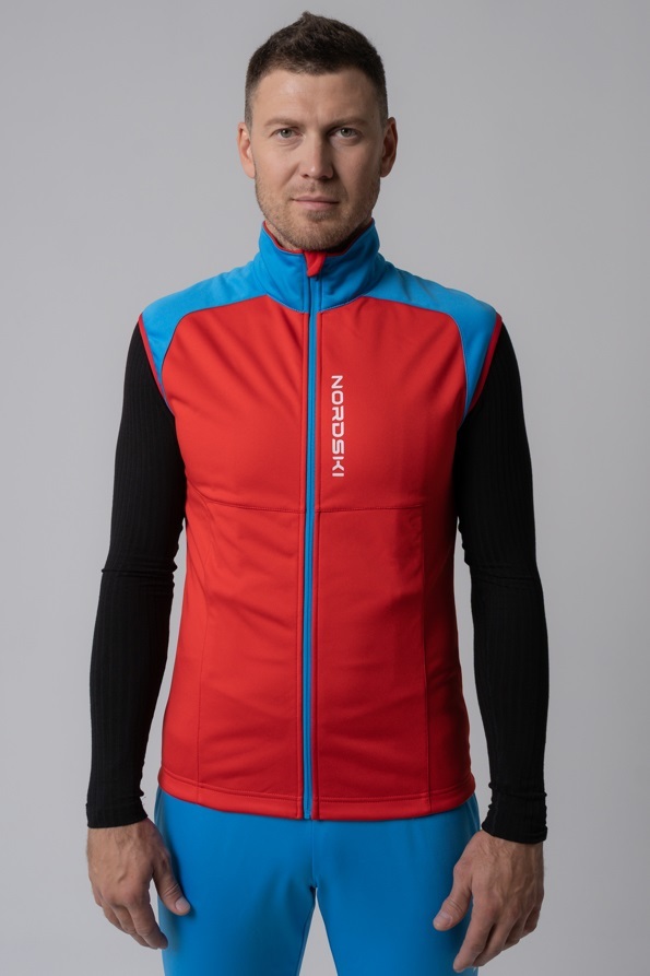 Nordski Premium лыжный жилет мужской red-blue