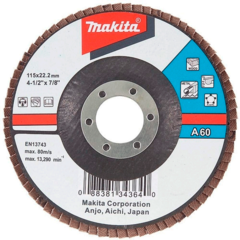 Лепестковый шлифовальный диск А80 115 мм Makita D-27252