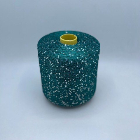 Sequin yarn(пр.Италия), 600/100гр. 100% Полиамид (пайетка), цвет-Зеленый арт.25085