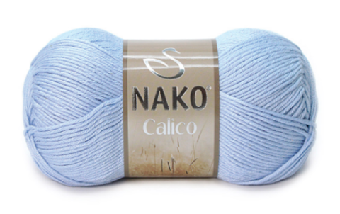 Пряжа Nako Calico 5028 голубой