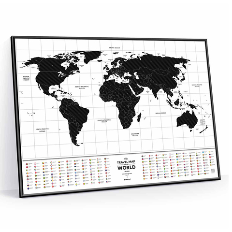 Скретч-карта мира Travel Map Flags World
