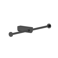 Gessi Rilievo 59415#299 Двойной держатель туалетной бумаги, цвет: nero XL фото