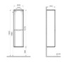 Vitra Sento 60842 Пенал с корзиной для белья, 40 см, цвет матовый белый, правосторонний (ножки 61069 заказываются отдельно)