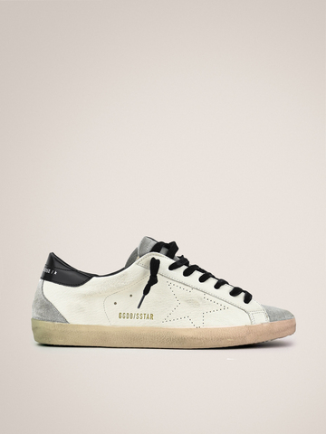 Men's Super Star with black heel tab and with perforated star