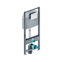 Комплект: Инсталляция для унитаза со сливным баком RIVO Set A + Панель смыва RIVO Touch Line Белый глянцевый