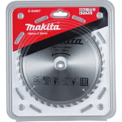 Пильный диск для дерева, 190x30x2.2/1.4x40T Makita D-64967