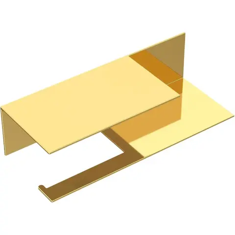 Boheme 10721-2-G Держатель для туалетной бумаги c полкой Qubic Gold