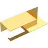 Boheme 10721-2-G Держатель для туалетной бумаги c полкой Qubic Gold