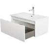 BelBagno UNO-800-1C-SO-BO База под раковину подвесная с фрезерованными ручками по всей длине фасада с одним выкатн. ящ., Bianco Opaco, 800x455x350