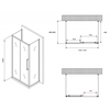 Abber Schwarzer Diamant AG30140BH-S50B-S50B Душевой уголок, 140x50x195, цвет: чёрный
