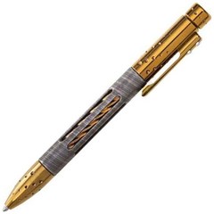 Фото Тактическая ручка Lionsteel Nyala Bronze Shine, корпус дамаск/титан