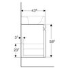 Geberit Renova Nr.1 Plan 869850000+122185000 Тумба под раковину 776х586х438 мм белый глянец с раковиной 122185000