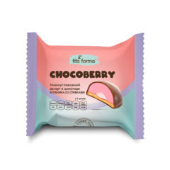 Низкоуглеводный десерт в шоколаде Chocoberry Клубника со сливками 50 г