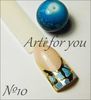 Металлизированные наклейки Arti nails Stiker цвет золото №10 купить за 100&nbsp;руб