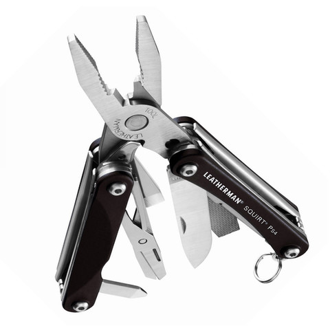 Мультитул Leatherman SQUIRT PS4 57,2 mm, 9 функций, чёрный (831233)