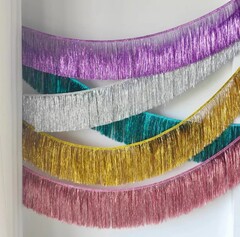 Занавес-бахрома, Белый перламутр, 24 см*2 м (В*Ш)