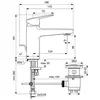 Ideal Standard Ceraplan BD276AA Смеситель H90 для раковины с металлическим донным клапаном