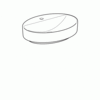Geberit VariForm 500.773.01.2 Раковина с установкой на столешницу овальной формы, 60х45 см, с отв. под смеситель, без отв. перелива