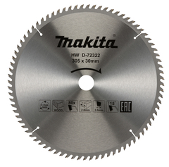 Пильный диск для дерева 305х30х2.8/2x80T Makita D-72322