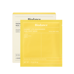 BIODANCE Набор гидрогелевых масок для сияния с Витамином с и ниацинамидом Radiant Vita Niacinamide Real Deep Mask Set, 4 шт