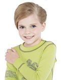 Терморубашка из шерсти мериноса Norveg Soft Lime Print детская