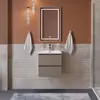 BelBagno KRAFT 39-500/390-2C-SO-СO База под раковину подвесная с фрезерованными ручками по всей длине фасада с 2 выкатн. ящ.,Бежевый Мат.,500x395x500
