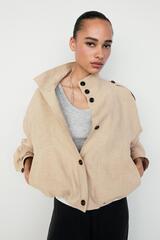 Massimo Dutti Бомбер из 100% льна, горчично-желтый