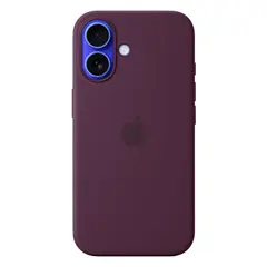 Силиконовый чехол с поддержкой MagSafe Apple Silicone Case для iPhone 16, Plum (Сливовый)