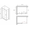 Abber Schwarzer Diamant AG30130B5-S50B5 Душевой уголок, 130x50x190, цвет: чёрный