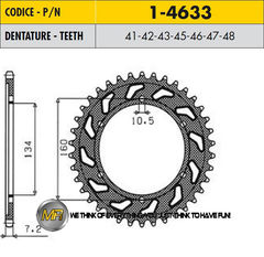 Звезда Задняя Ведомая Sunstar 1-4633-42 JTR1307-42 CBR600F CBR600RR