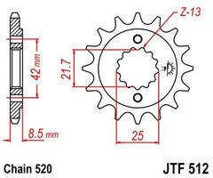 Звезда ведущая JTF512 16RB