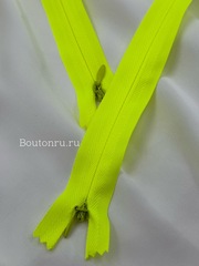 Молния потайная неразъемная неоново зеленая