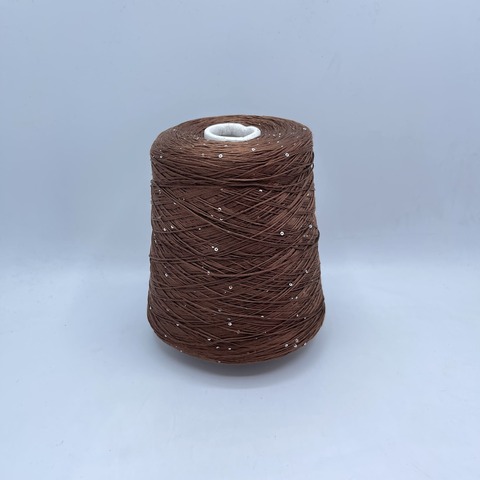 Luxury Selection by RiGo (пр.Италия), art- Prestige, 400 м/100гр, 97% Шелк 3%Полиэстер(пайетка) ,цвет-Коричневый,арт.24148