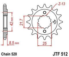 Звезда ведущая JTF512 16RB