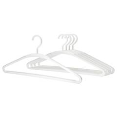 Набор вешалок IKEA TRYSSE (ТРИСС), Пластик, Белый, 5 шт