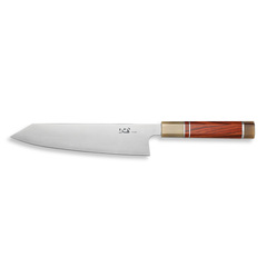 Фото Нож кухонный Xin Cutlery Kritsuke Chef XC133 213мм, сталь Sandvik 14C28N, рукоять дерево палисандр/рог/нейзильбер