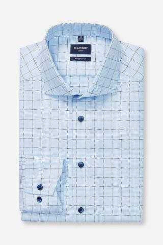 OLYMP LUXOR MODERN FIT Сорочка в клетку с технологией Non-Iron и сертификацией Oeko Tex