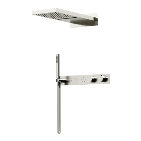 Sancos Linn SC9023BN Душевой комплект с термостатом, с внутренней частью, брашированный никель, PVD покрытие